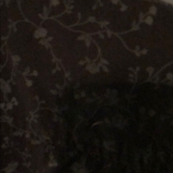 Black button down with floral design - Picture 3 of 3